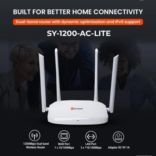 syrotech sy-1200-ac-lite dual band wifi router