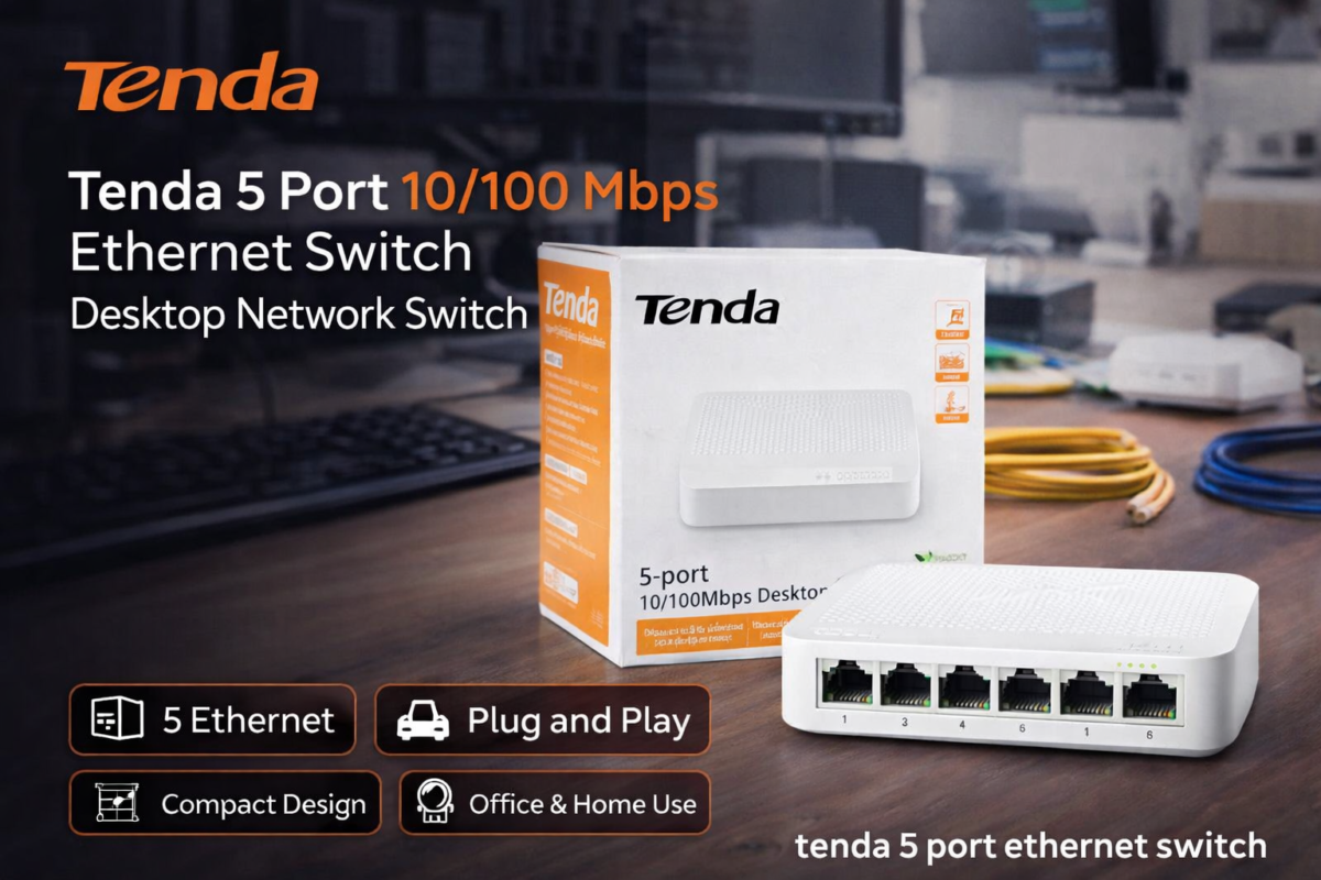 Tenda Switch Router Tenda 5 Port 10/100 Mbps Ethernet Network Switch