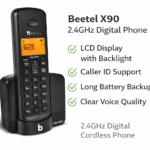 beetel cordless phone x90 with lcd display and caller id