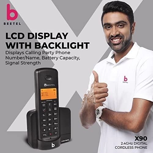 beetel cordless phone x90 with lcd display and caller id